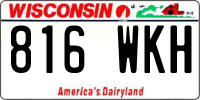 WI license plate 816WKH