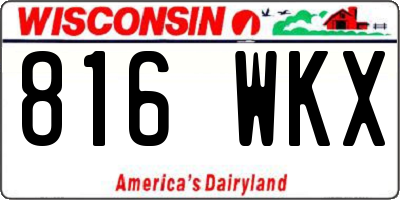 WI license plate 816WKX