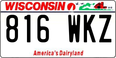 WI license plate 816WKZ
