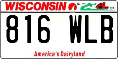 WI license plate 816WLB