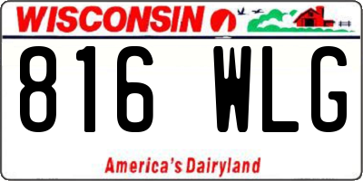 WI license plate 816WLG