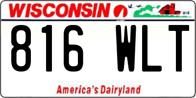 WI license plate 816WLT