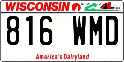 WI license plate 816WMD