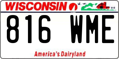 WI license plate 816WME