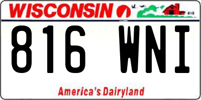 WI license plate 816WNI