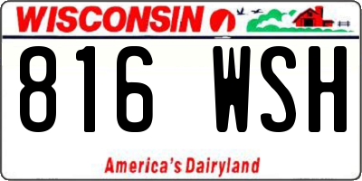 WI license plate 816WSH