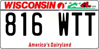 WI license plate 816WTT