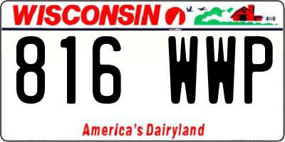 WI license plate 816WWP