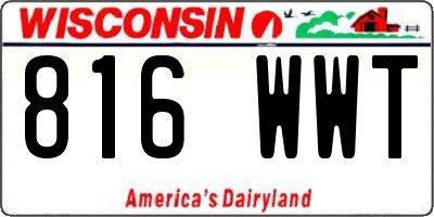 WI license plate 816WWT