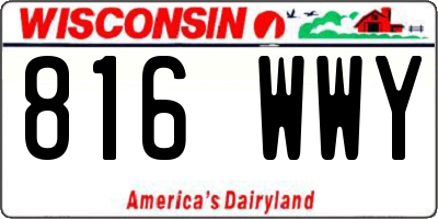 WI license plate 816WWY