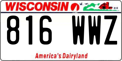 WI license plate 816WWZ