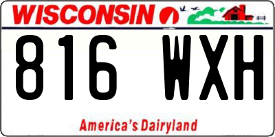 WI license plate 816WXH