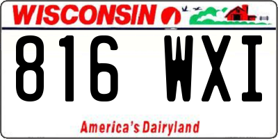 WI license plate 816WXI