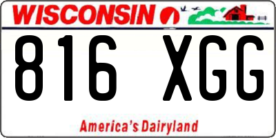 WI license plate 816XGG