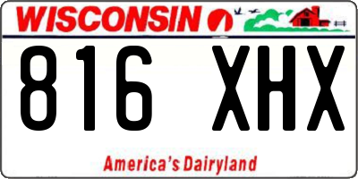 WI license plate 816XHX