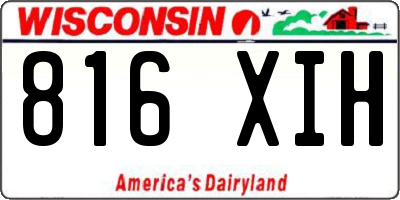 WI license plate 816XIH