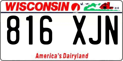 WI license plate 816XJN
