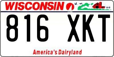 WI license plate 816XKT