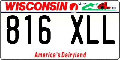 WI license plate 816XLL