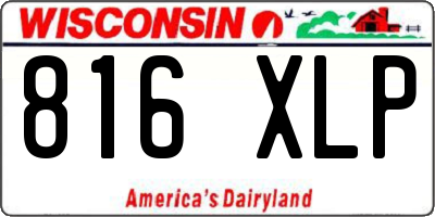 WI license plate 816XLP