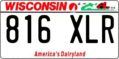 WI license plate 816XLR