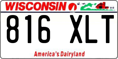 WI license plate 816XLT