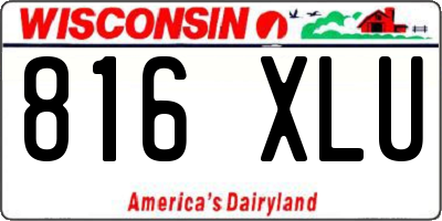 WI license plate 816XLU