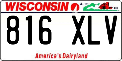 WI license plate 816XLV