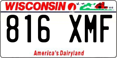 WI license plate 816XMF
