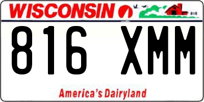 WI license plate 816XMM