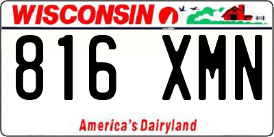 WI license plate 816XMN