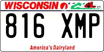 WI license plate 816XMP