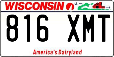 WI license plate 816XMT