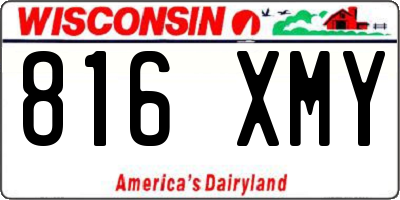 WI license plate 816XMY