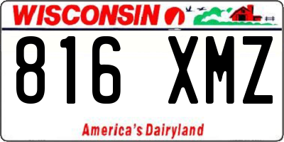 WI license plate 816XMZ