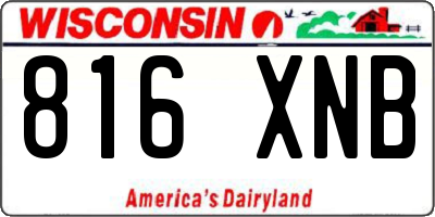 WI license plate 816XNB
