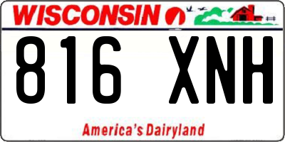 WI license plate 816XNH