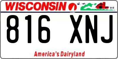 WI license plate 816XNJ