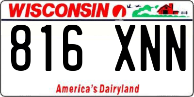 WI license plate 816XNN
