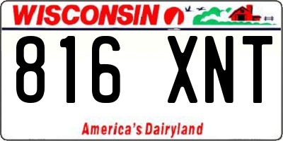 WI license plate 816XNT
