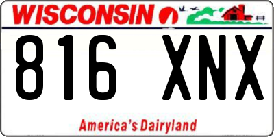 WI license plate 816XNX