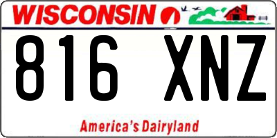 WI license plate 816XNZ