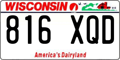 WI license plate 816XQD