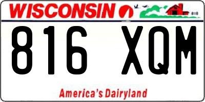 WI license plate 816XQM