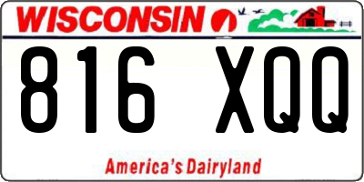 WI license plate 816XQQ