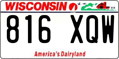 WI license plate 816XQW