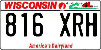 WI license plate 816XRH