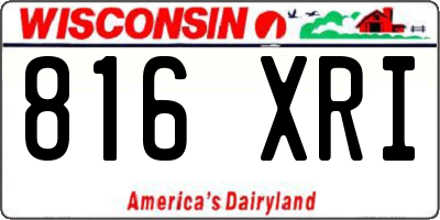 WI license plate 816XRI
