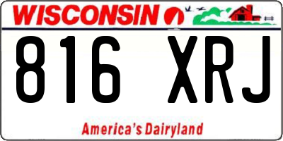 WI license plate 816XRJ