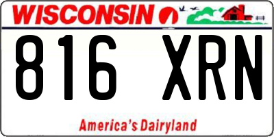 WI license plate 816XRN